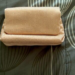 PINK Victoria's Secret Gold Studded Clutch